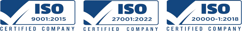 ISO 9001, 27001 and 20000-1 certified